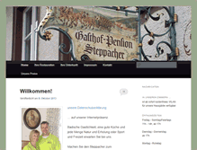 Tablet Screenshot of gasthof-steppacher.de
